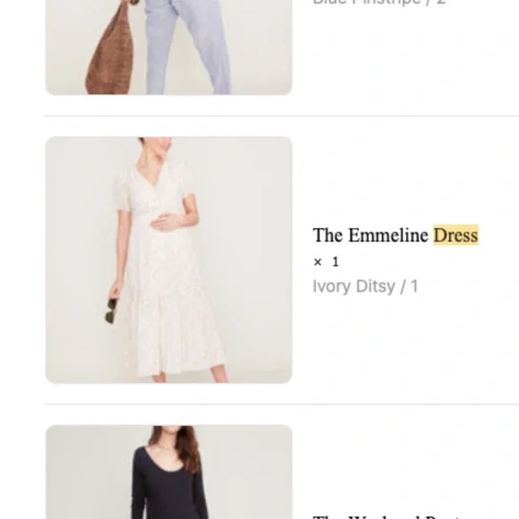 The Emmeline maternity and nursing dress by Hatch in Ivory Ditsy size 1 - Picture 3 of 4